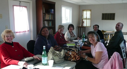 Happy faces sharing a day of recollection.